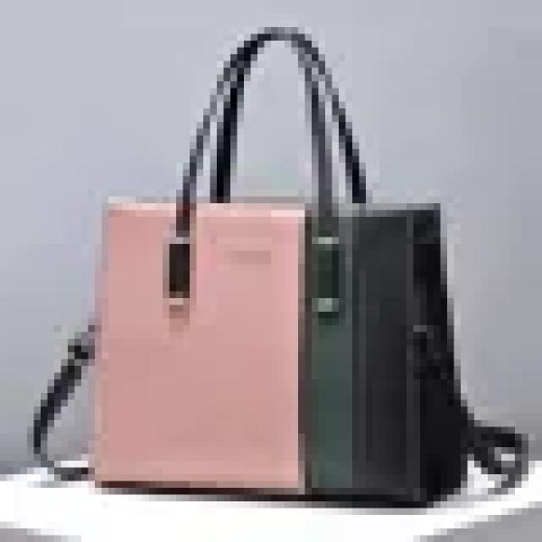 حقائب اليد المرقعة للنساء بحزام قابل للتعديل أعلى مقبض حقيبة سعة كبيرة Totes الموضة حقائب Crossbody هدية العمل